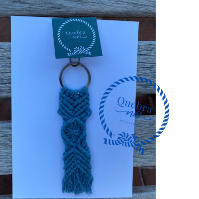 Porta chaves em macramé fio fino