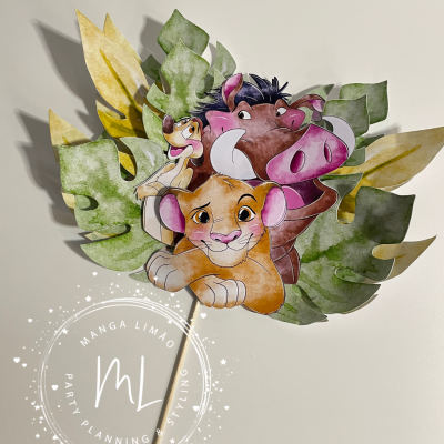 Topo de bolo rei leão