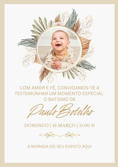 Convite digital Batismo