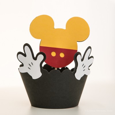 Cintas para Cupcakes Mickey - Pack 6 unidades