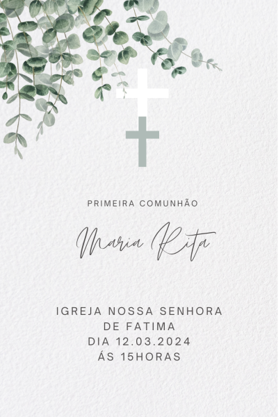 Convites Digitais para Primeira Comunhão