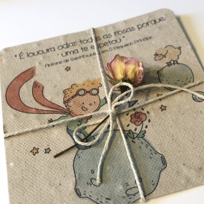 Convites em Papel Vivo ou Papel Semente