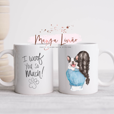 Caneca Menina com Cão Caneca Menina com Cão