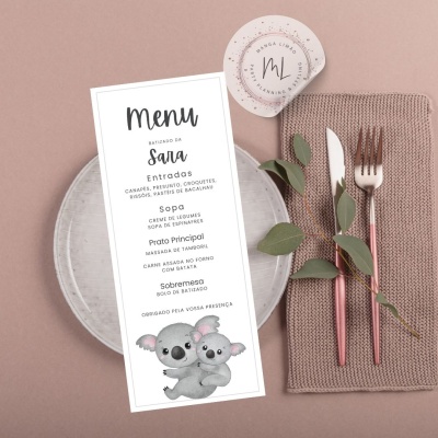 Menus Digitais Personalizados para Festa Infantil Menus Digitais Personalizados para Festa Infantil