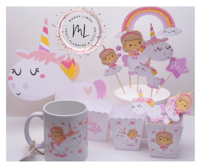 Pack Caneca + Mini Kit Decoração Festa