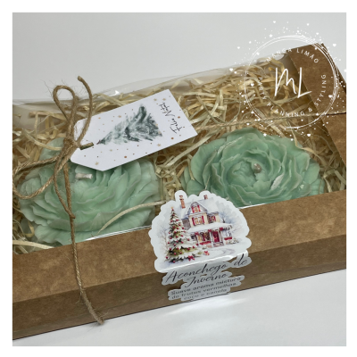 Pack de 2 Velas Peónia – Aroma Aconchego de Inverno | Exclusivo Manga Limão