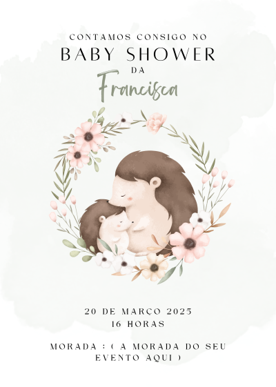 Convite digital para Baby Shower