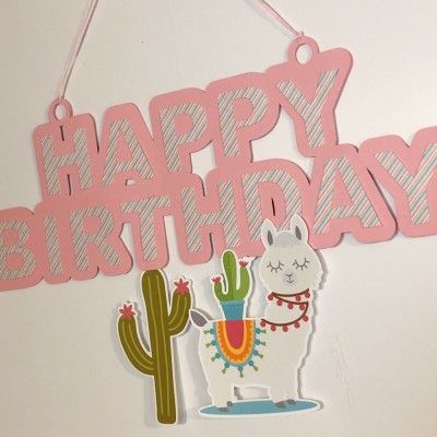 Faixa Happy Birthday Lhama