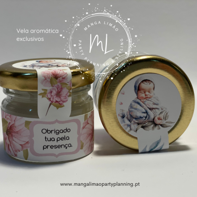 Vela Aromática em frasco personalizável