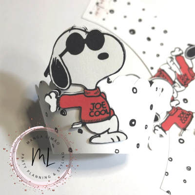 Conjunto 8 cintas de cupcake  do Snoopy