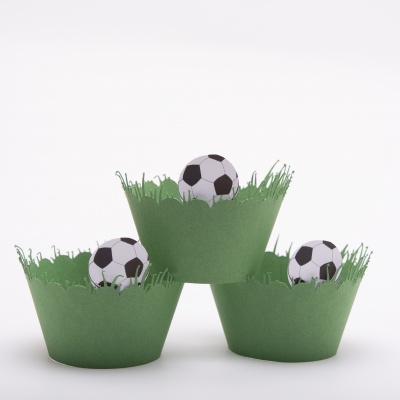 Conjunto 6 Cintas de Cupcake Futebol