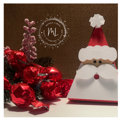 Caixa Pai Natal com 4 Bombons de chocolate Caixa Pai Natal com 4 Bombons de chocolate