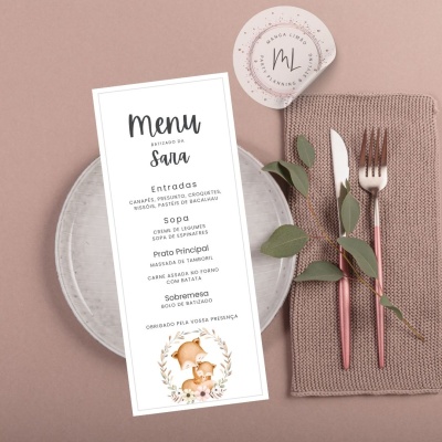 Menus Digitais Personalizados para Festa Infantil Menus Digitais Personalizados para Festa Infantil