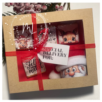 Doce Natal: Caixa de Napolitanas Personalizável com Mel Doce Natal: Caixa de Napolitanas Personalizável com Mel