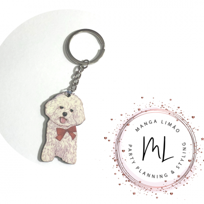Porta Chaves Bichon Frise