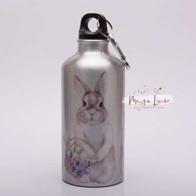 Garrafa de Aluminío com coelhinhos