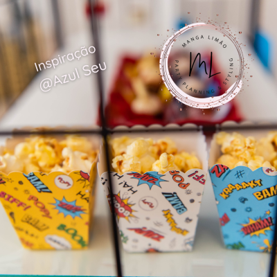 Pack 6 copos pipocas