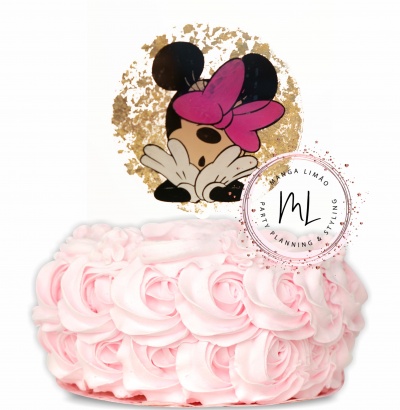 Topo de Bolo Minnie