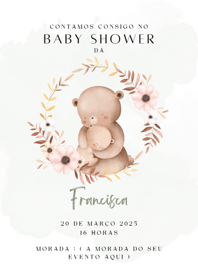 Convite digital para Baby Shower