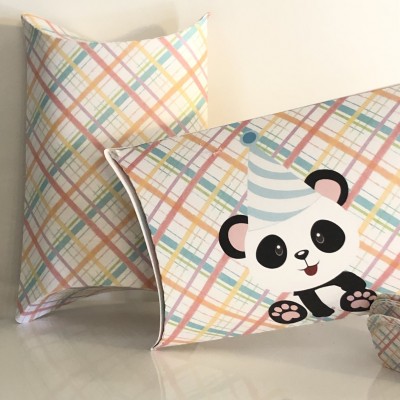 Caixa almofada Xadrez / Panda