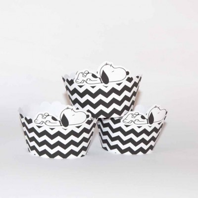 Conjunto de 6 cintas de cupcake snoopy