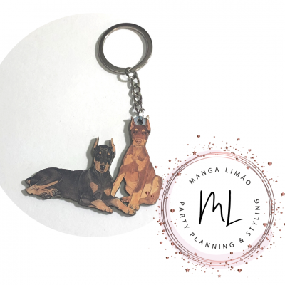 Porta chaves Doberman