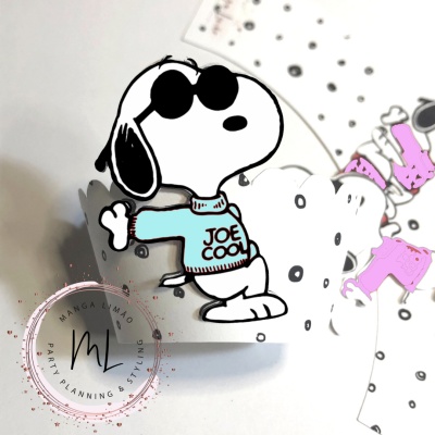 Conjunto 8 cintas de cupcake  do Snoopy