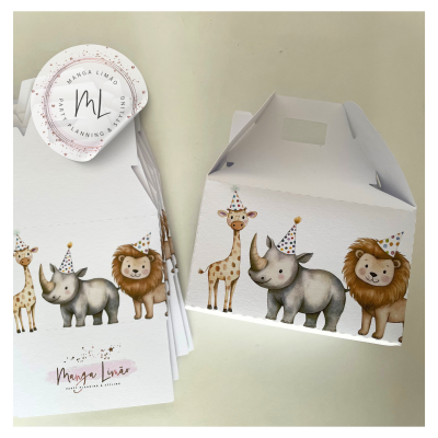 🌿 Caixas Lunch Box – Selva Encantada! 🐯🦒🐘🐵