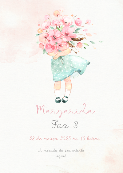 Convite digital Festa Menina