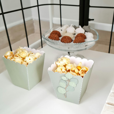 Copo de Pipocas com efeito 2D conjunto 6 unidades