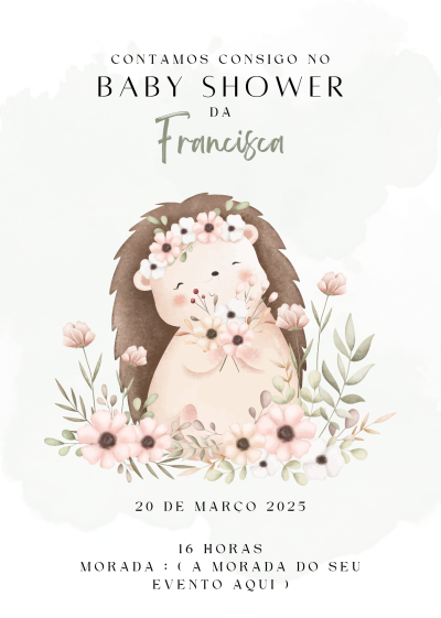 Convite digital para Baby Shower