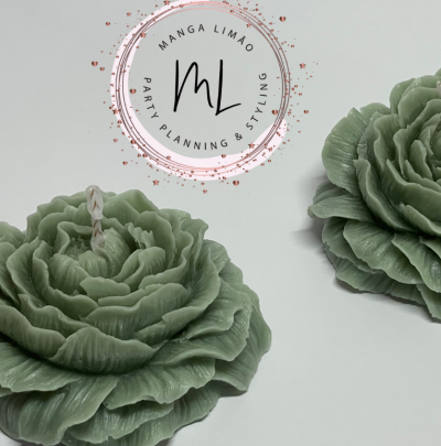 Vela Peónia VERDE aroma a Canela Vela Peónia VERDE aroma a Canela