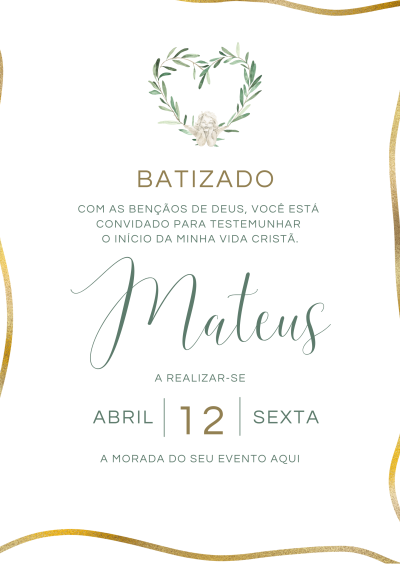 Convite digital Batismo