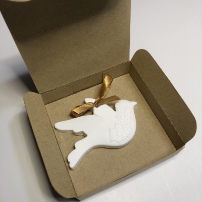 Pomba Perfumada em Gesso | Lembrança Personalizável