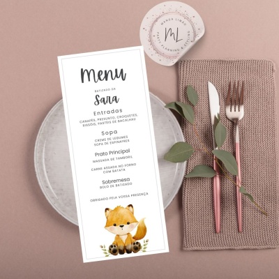 Menus Digitais Personalizados para Festa Infantil Menus Digitais Personalizados para Festa Infantil