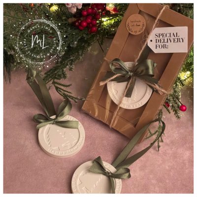 Medalha de Natal em Gesso Perfumado Medalha de Natal em Gesso Perfumado