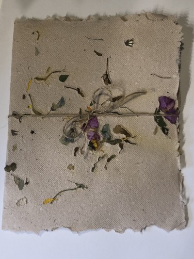 Capa convite em papel florido