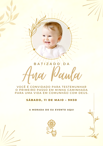 Convite digital Batismo