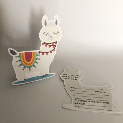 Convites Festa tema Lhama ( Lama )