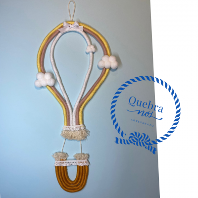 Balão de Ar Quente em macramé Balão de Ar Quente em macramé
