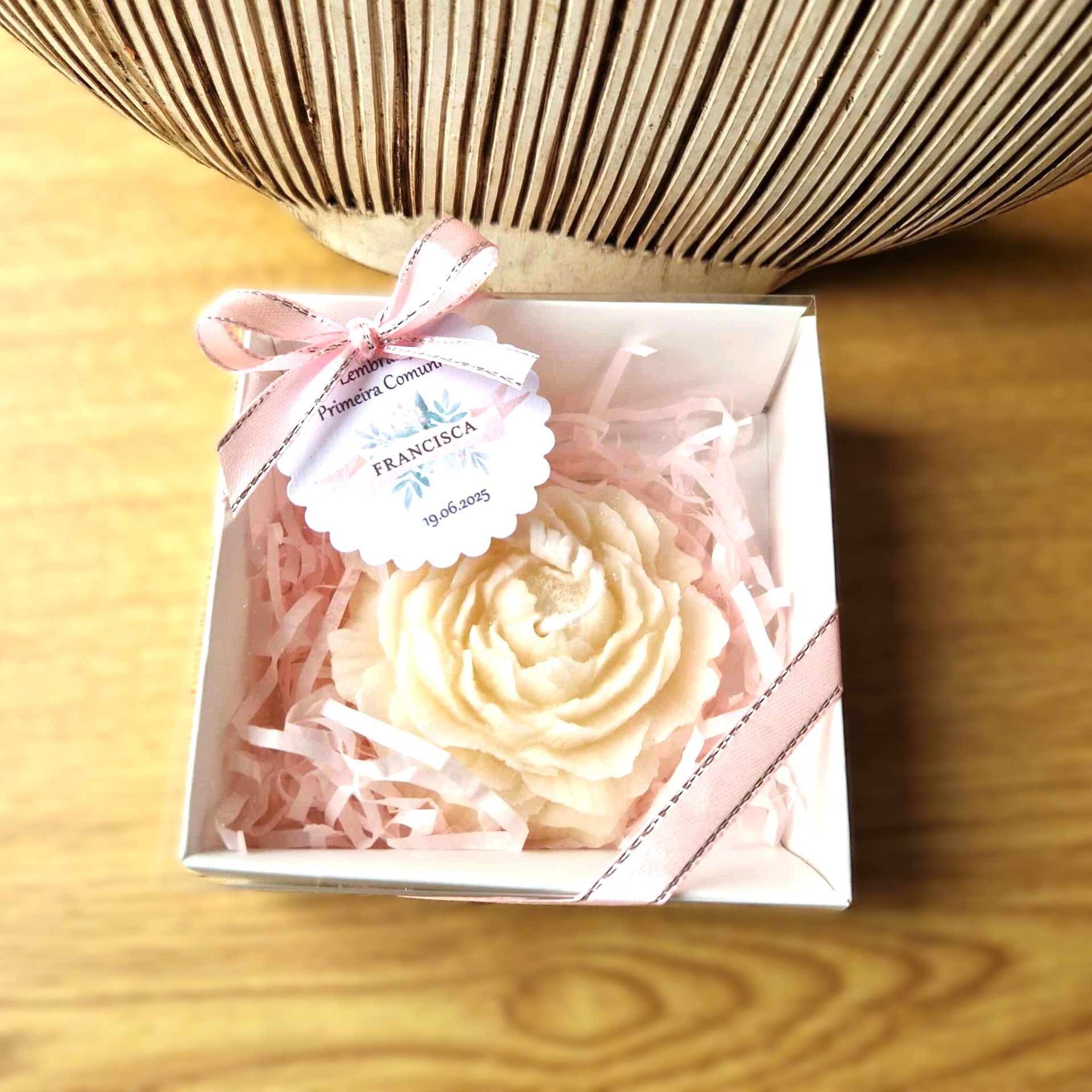 🌸 Caixa com Vela Flor Perfumada 🌸 Caixa com Vela Flor Perfumada