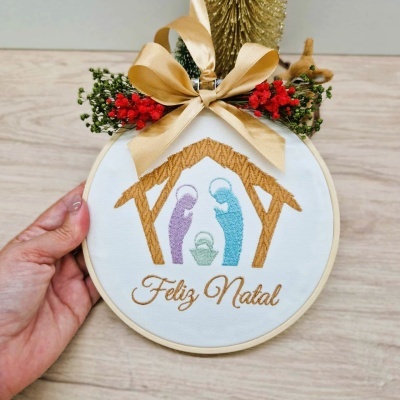 Bastidor bordado Natal 2025