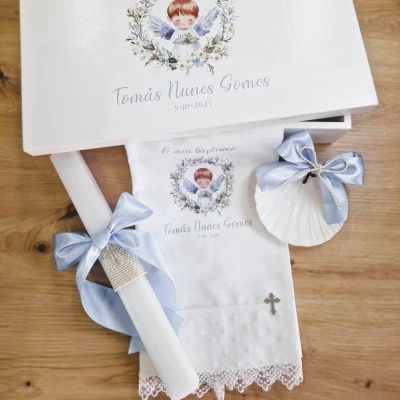 Conjunto batismo Anjo azul