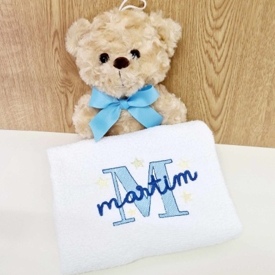 Toalha de rosto e peluche ursinho