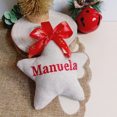 Estrela Natal Bordada