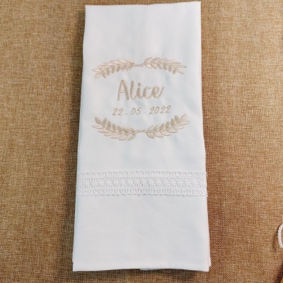 Conjunto Batismo Vela, Concha e Toalha ref.2141