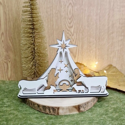 Presépio pirâmide estrela