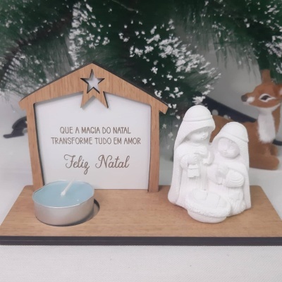 Presépio Madeira e Gesso