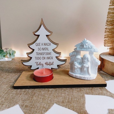 Presépio Madeira e Gesso