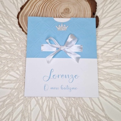 Convite texturado com coroa